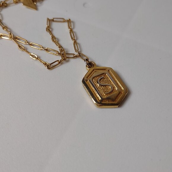 Sterling Forever Letter S Initial Necklace 17.5 Inches Long - Picture 3 of 10